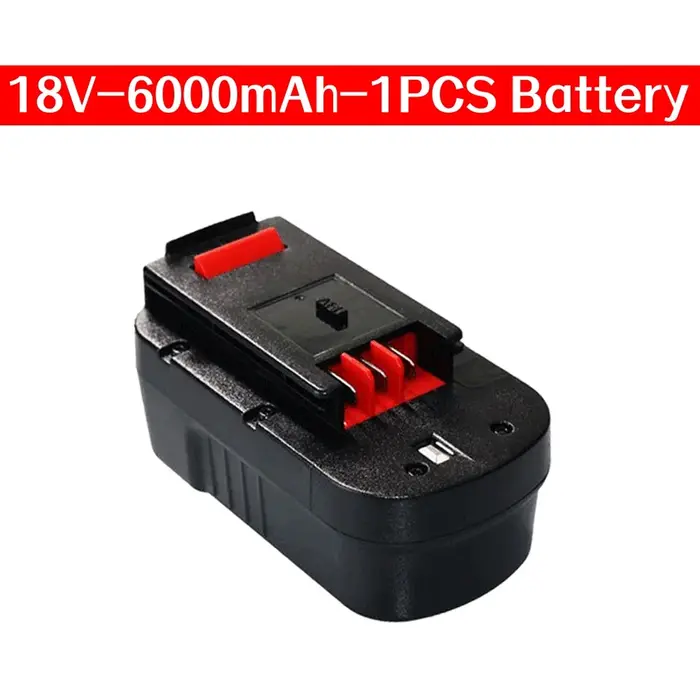 18V 6000mAh Batterie pour outil électrique pour Black & Decker A18 A1718 A18NH user ins B18 HPB18-OPE FS1800CS FS1800D FS1800D-2 FS1800ID