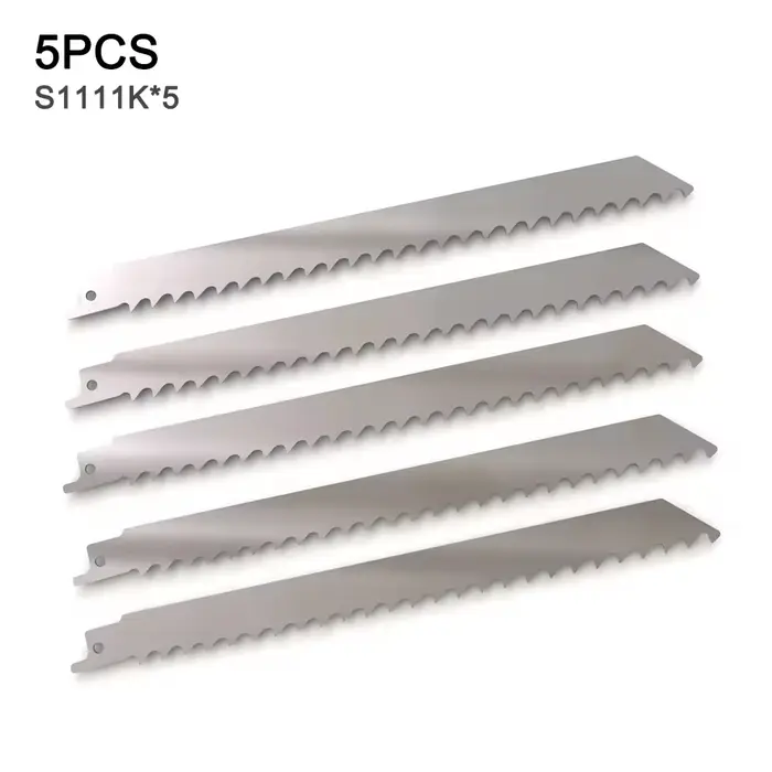 Lames de scie alternative en acier inoxydable, 6 pièces, pour viande congelée, os, coupe des aliment