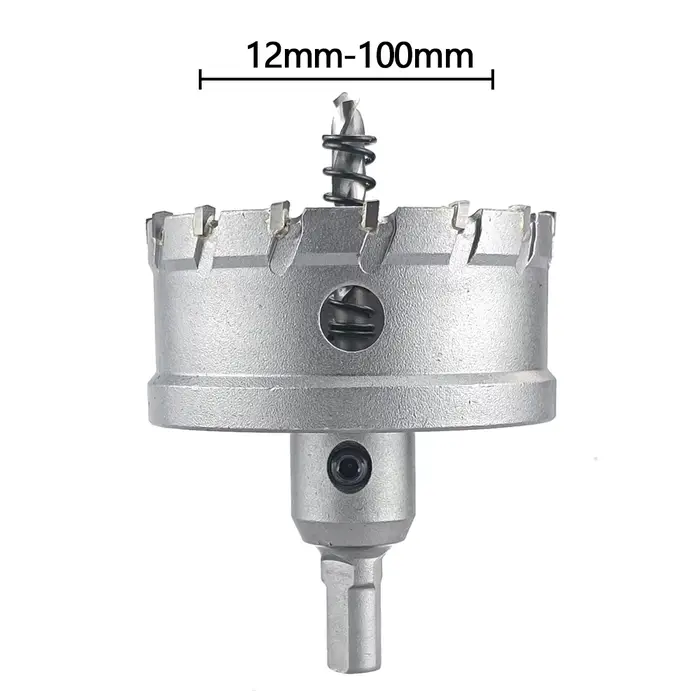 Scie cloche TCT 12-100mm, pointe en carbure de tungstène, outils de coupe, couronne de perçage pour