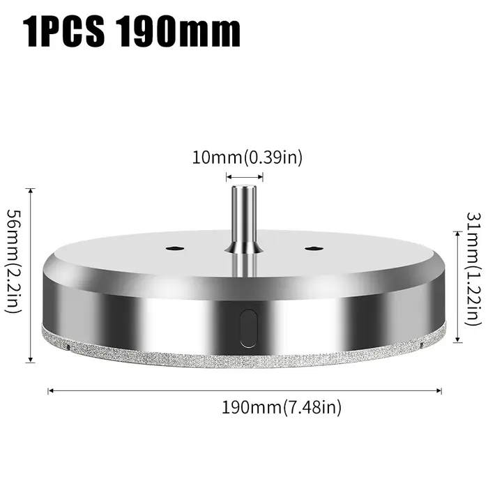 1 pièce Scie cloche diamantée 60-200mm pour verre