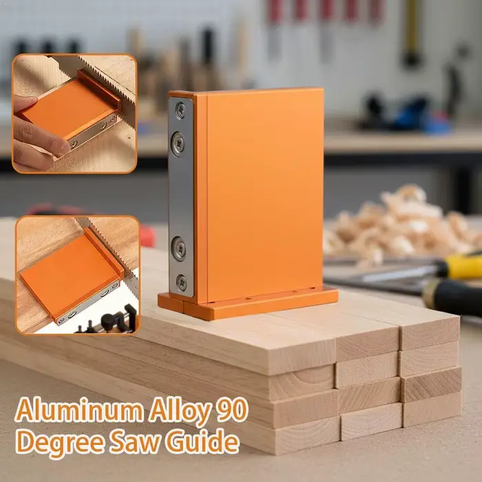 Guide de coupe magnétique en aluminium à angle droit pour la menuiserie