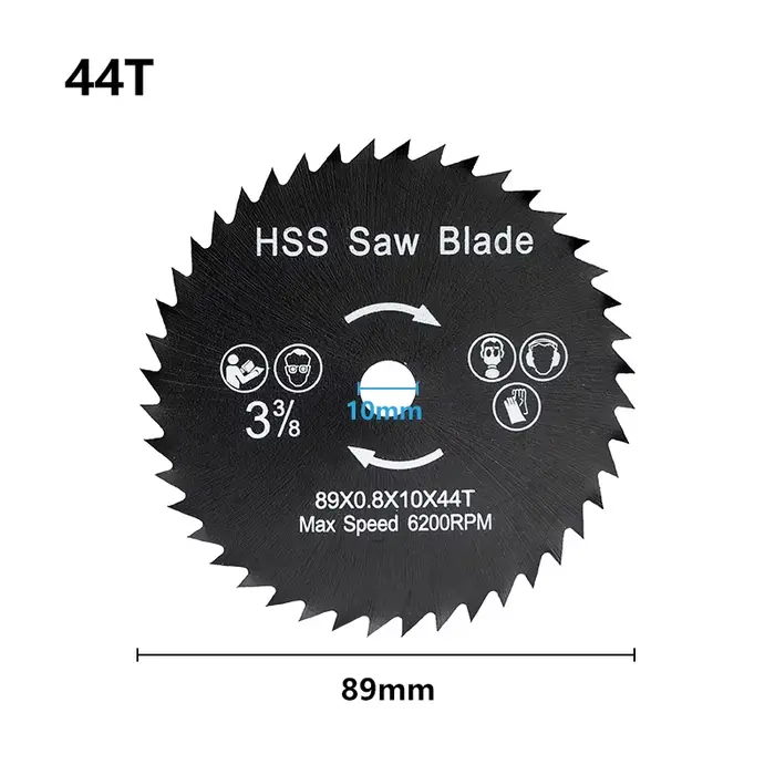 XCAN 1 pièce 89/115mm HSS lame de scie circulaire disque de coupe du bois 44T 66T Mini lame de scie