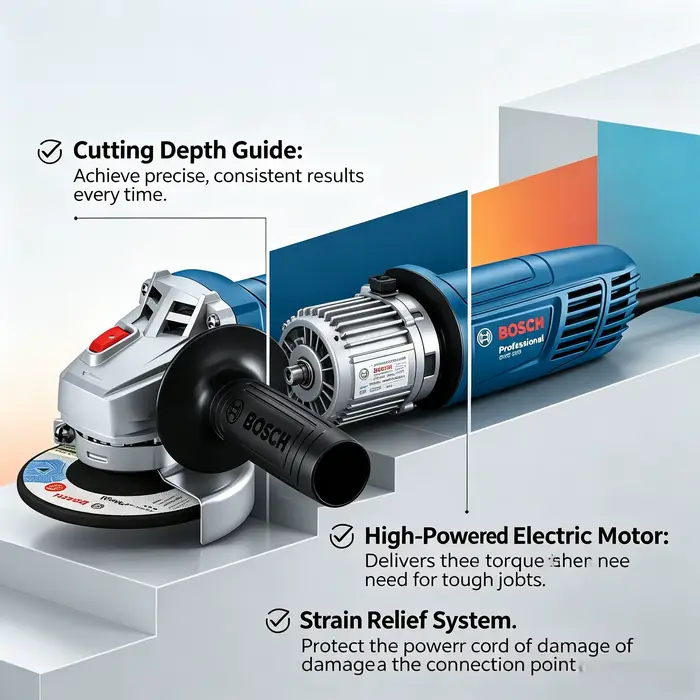  Meuleuse d'angle BOSCH GWS 800 | 800W 12000RPM | Disque de 100 mm | Pour la découpe et le meulage du métal/du pierre