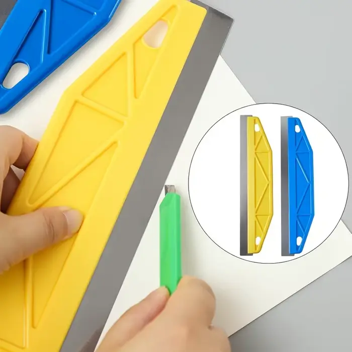 Bordureur de peinture jaune robuste de 12 pouces avec poignée ergonomique et outil
