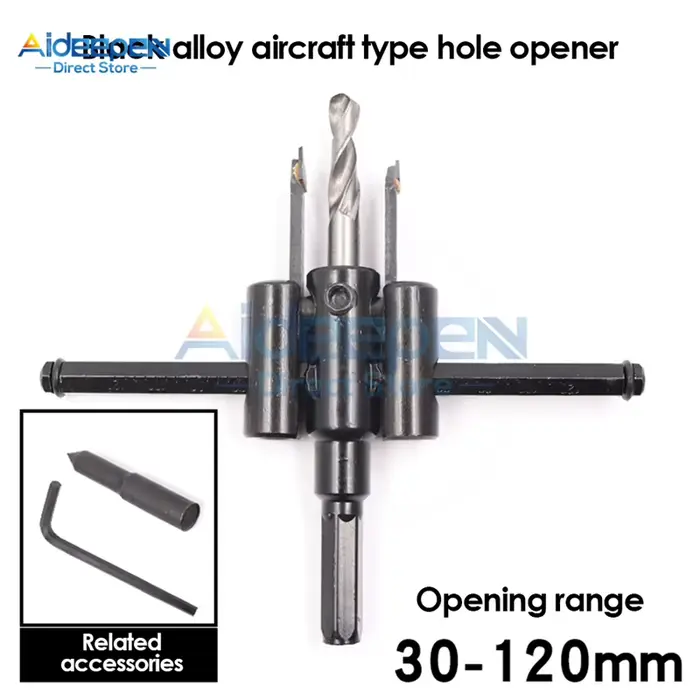 Ouvre-trou réglable de Type avion 30mm-120mm