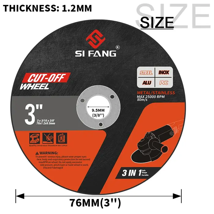 SIFANG – disque de coupe en métal de 3 pouces, lame de meulage, ponçage, roues circulaires coupées, 