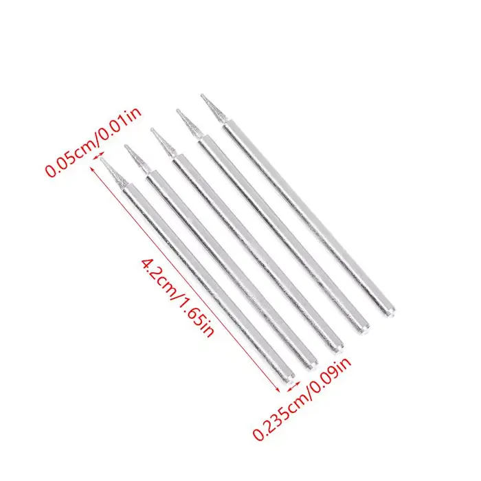 Outil de sculpture de précision pour meuleuse avec bavure ronde en diamant de 0,5 à 8 mm - Foret de 