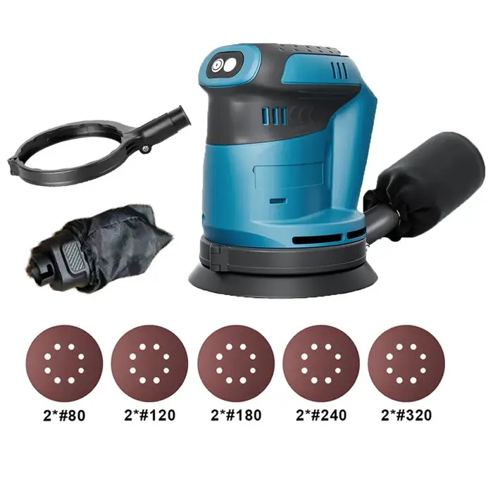 Ponceuse orbitale électrique sans fil 125 mm pour batterie Makita 18 V