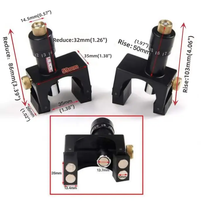 Gabarit de réglage Vernier de lame de couteau de jonction de raboteuse magnétique réglable de rabotage de Table de