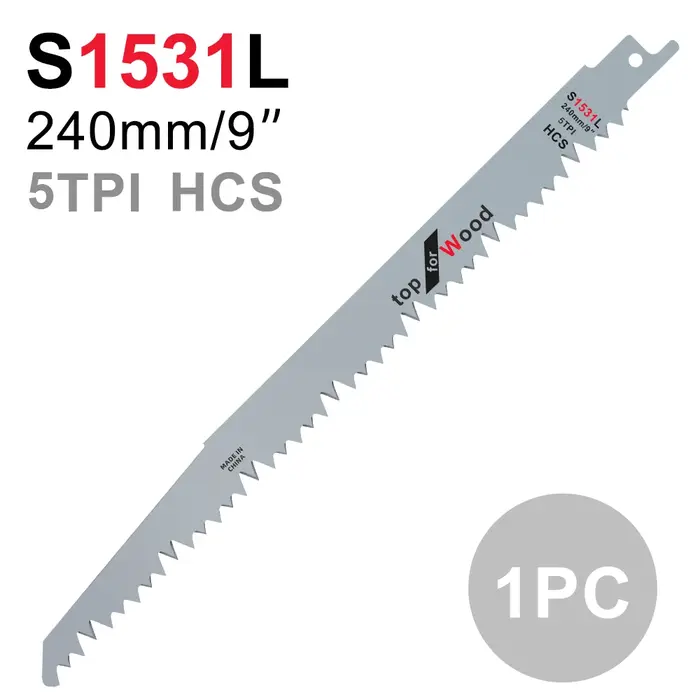 XCAN 1/2/5 pièces 240mm lames de scie alternative S1531L HCS