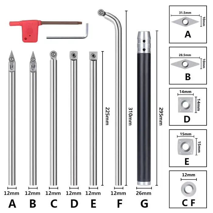 Carbure Bois Tour Outils de Tournage avec Insert Cutter pour le Travail