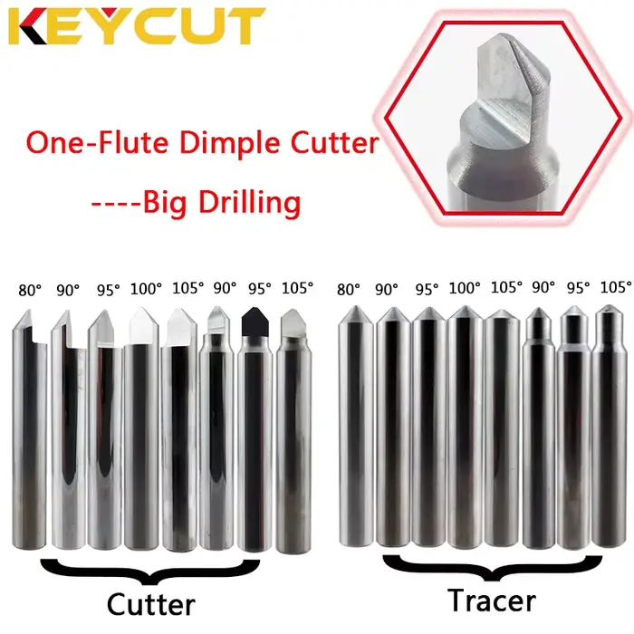 Fraise en carbure 80 ° 90 ° 95 ° 100 ° 105 ° pour machine duplicateur de clé manuelle verticale