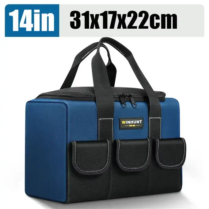 Nouveau sac à outils carré avec 30% plus de capacité, pochette à outils multi-poches étanche pour ou