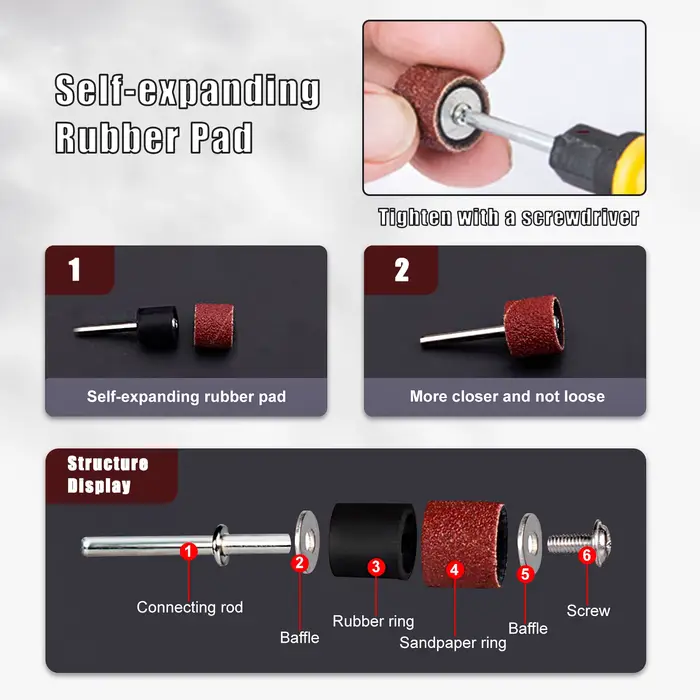 98 pièces outil rotatif ponçage tambours ponceurs bandes embouts Kit accessoires pour Dremel perceuse ongles travail du bois