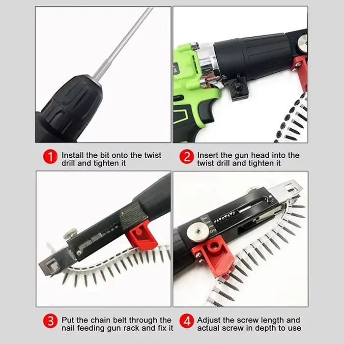 JONail-Tournevis automatique, adaptateur de odor, perceuse électrique, travail de calcul de buse, entraînement à vis, rajeunissement automatique, pièce d'outil électrique, accessoire de rêves