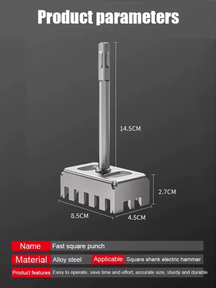 Coupe-trou carré pour électricien