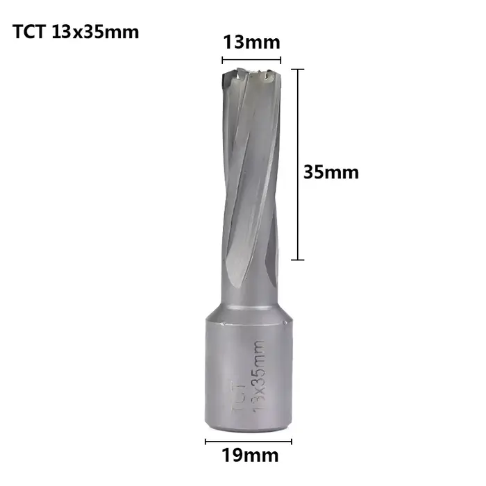 TCT – foret annulaire à tige Weldon 13/14/16/17/18/26/32mm, foret creux magnétique pour scie cloche