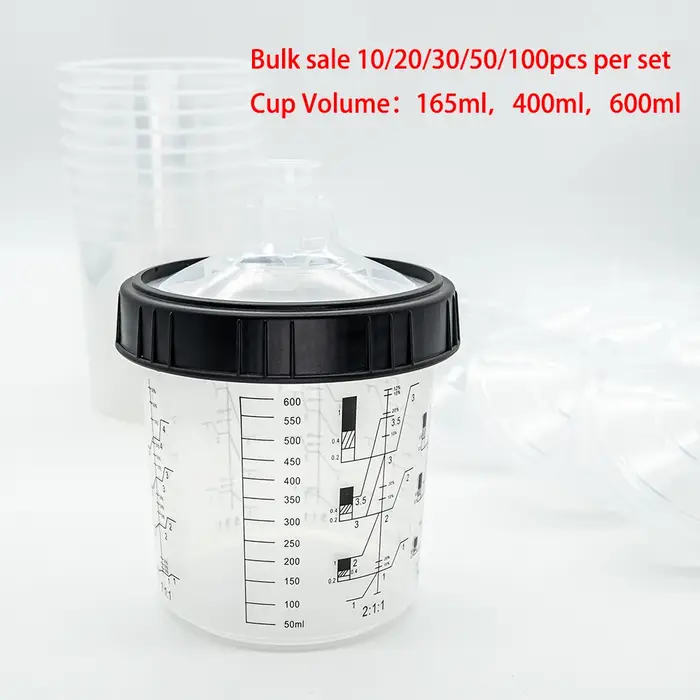 10/20/30/50pcs vente en vrac pistolet de pulvérisation réservoir de peinture pistolet de pulvérisati