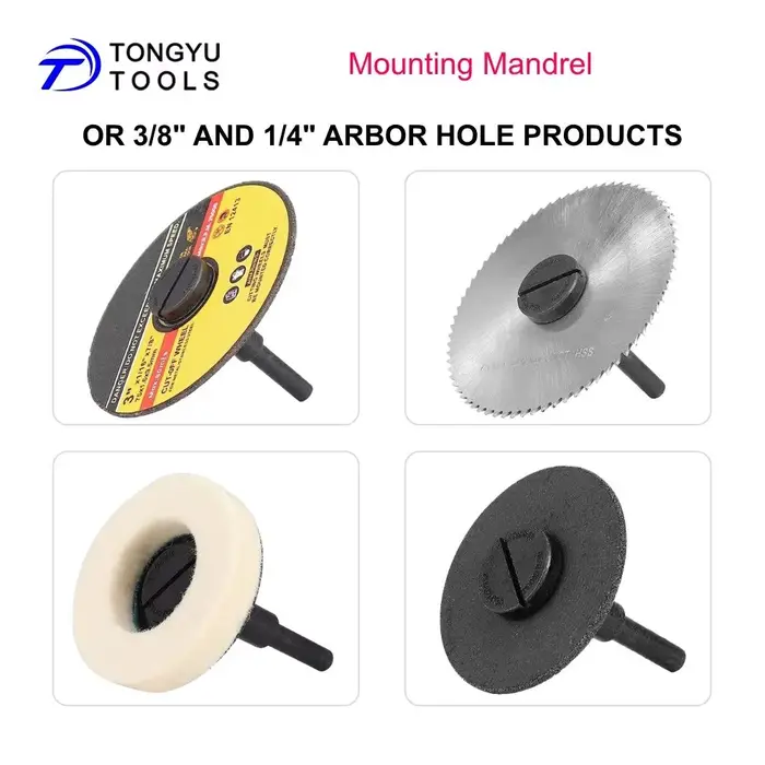 Adaptateur de montage de mandrin avec tige de 1/4 pouce et trou