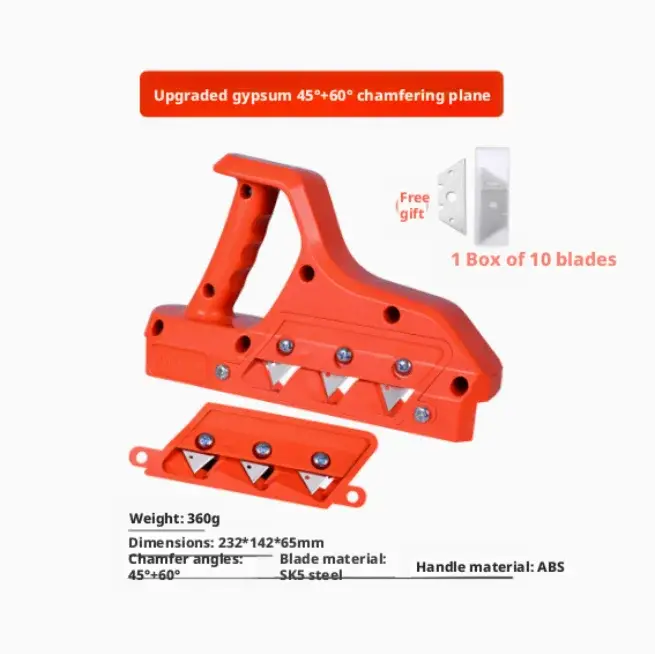 Coupe-plaque de plâtre rapide pour une découpe précise des bords des murs avec un angle de 45 degrés ° /60 ° Raboteuse