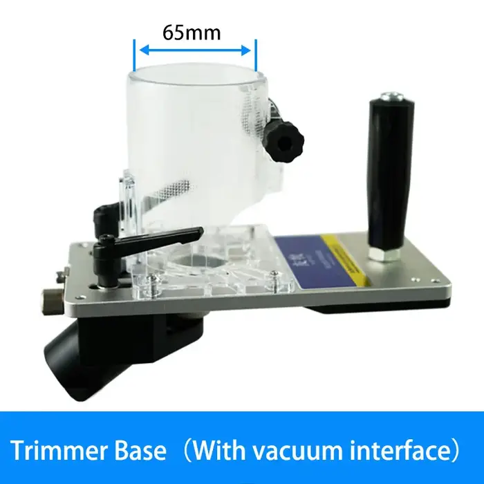 Base de routeur compacte pour machine de fraisage et de découpe avec interface d'aspiration pour accessoires d'outils électriques de travail du bois