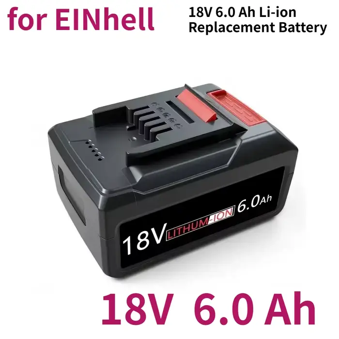Batterie de remplacement Li-ion 18V 6.0 Ah 4511395 pour EINhell 4511481 4511396 PXC AXXIO GE-LC 18 Li série