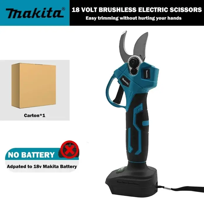Sécateur électrique sans fil Makita 18V sans balais - Ciseaux de jardin multifonctionnels et coupe-branches (outil seul)