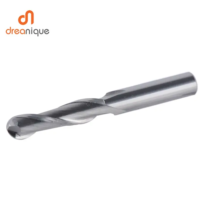 Dreanique 1pc fraise à bout sphérique en carbure 2 cannelures R0.5-R4.0 fraise en bout pour bois et 