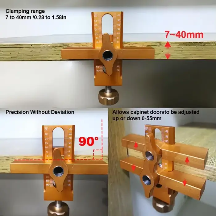 Positionneur d'installation de porte d'armoire
