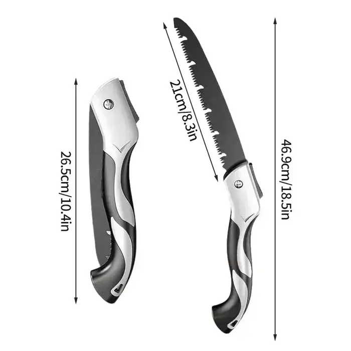 Scie à main pliante multifonctionnelle pour l'extérieur, scie à bois pliable portable pour l'élagage