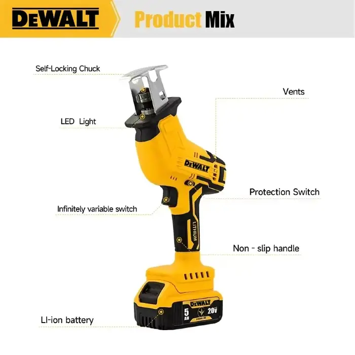 Scie sauteuse sans balais Dewalt 2800 tr/min