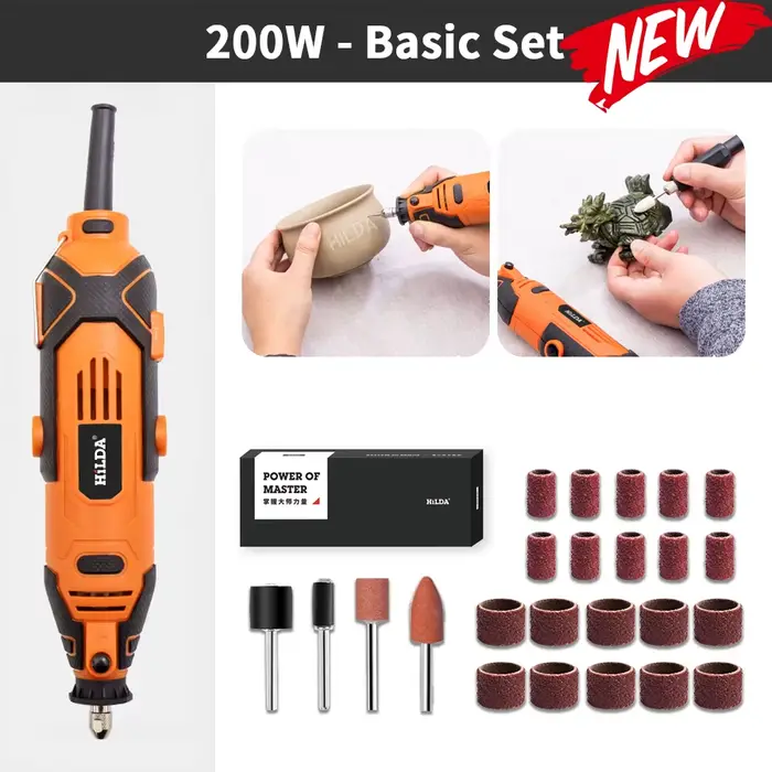 HILDA – perceuse électrique, broyeur, stylo à graver, Mini perceuse, outil rotatif électrique, recti