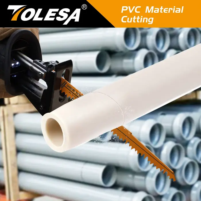 TOLESA 5 pièces 5/6TPI lames de scie alternative pour l'élagage du bois pour la coupe de tuyaux