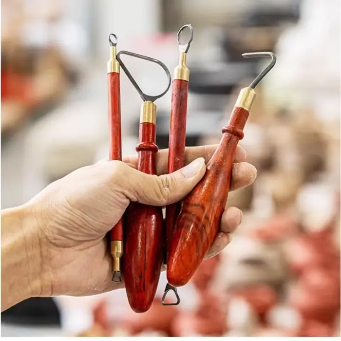 Outil tournage sur bois professionnel avec manche en palissandre lame en carbure pour coupe sculpture en 16Cm