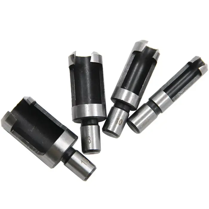 4pc seau poignée ronde/bouchon en bois à griffes trou foré pour le travail du bois, des outils de co