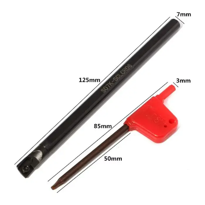 Barre de tournage et d'alésage SCLCR06 de 6/7/8/10 mm et 10 porte-inserts CCMT060204-HM pour barre d