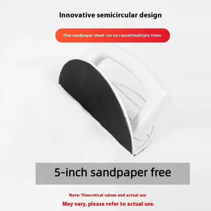 Outil multifonctionnel de ponçage d'angle Semi-circulaire, Kit de ponceuse de Micro détail auto-adhé