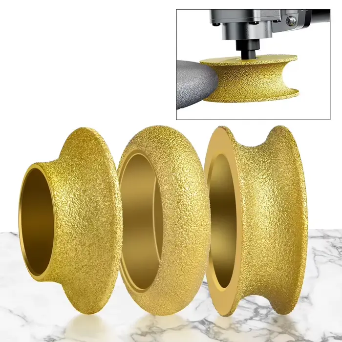 Meule diamantée brasée pour le meulage des bords de carreaux