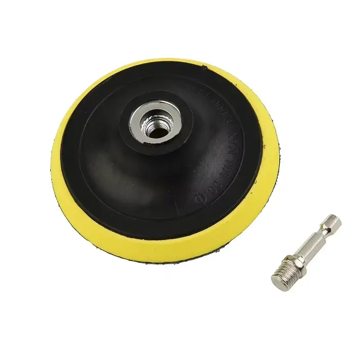 Tampon de ponçage avec adaptateur de perceuse M10/M14