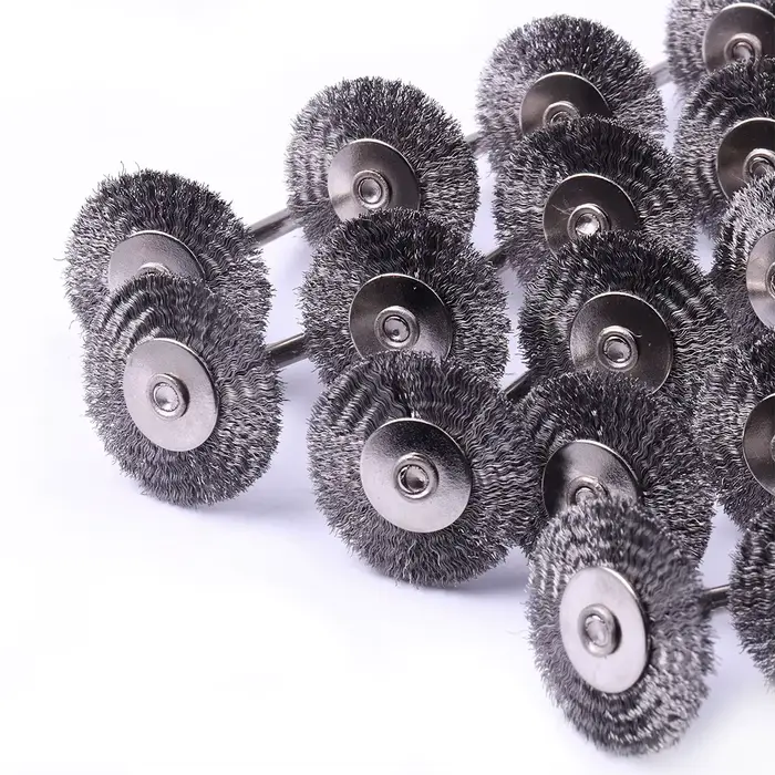 Brosse à roue en fil d'acier de 20 pièces/ensemble 25mm
