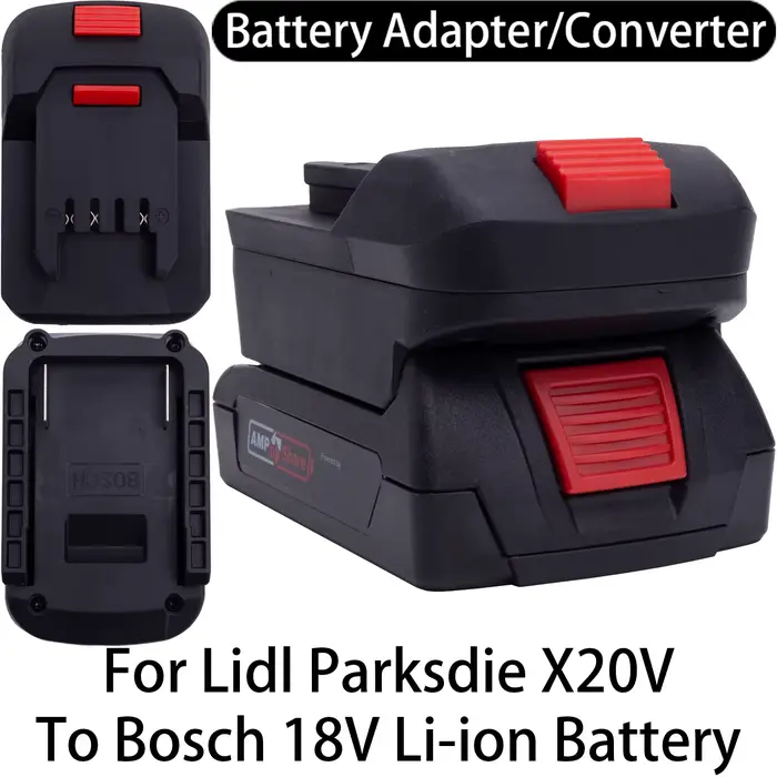 Adaptateur convertisseur pour outils Lidl Parkside X20V Li-ion vers batterie Bosch 18 V Li-ion, acce