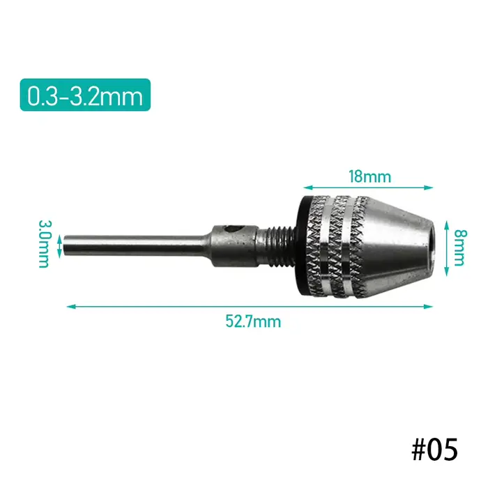 Mandrin de perceuse, tournevis sans clé, tournevis à Impact, adaptateur de Micro-moteur électrique, 
