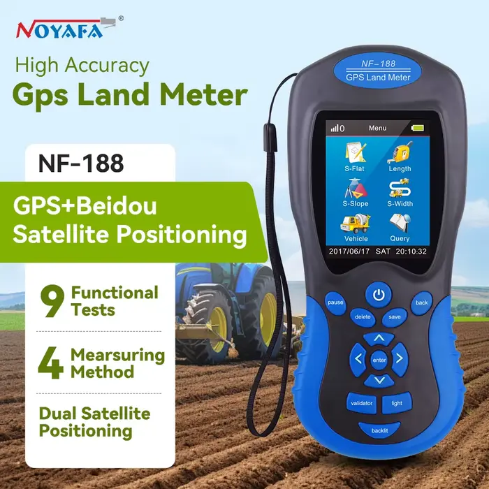 Noyafa NF-188 GPS dispositif de mesure de compteur de zone terrestre avec compteur de calcul de pist