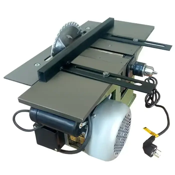 Nouveau modèle 120 : Raboteuse à bois 220V trois-en-un avec outils de scie à table