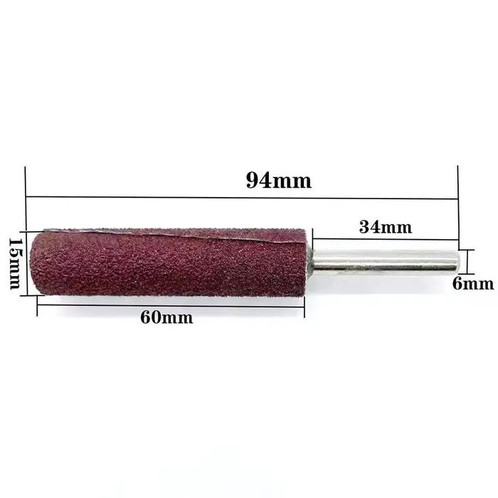 Bande de Ponçage en Papier de Verre à Grande Tête Cylindrique avec Tige
