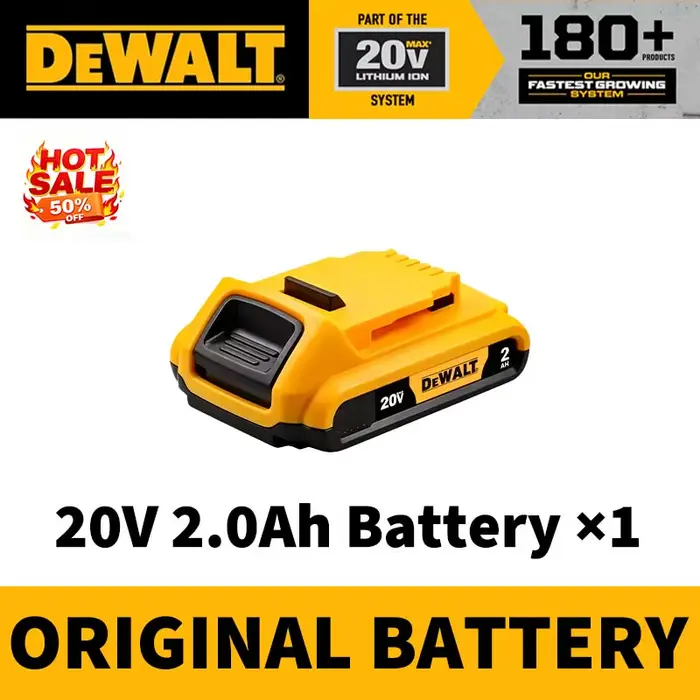 Batterie originale Dewalt 20V MAX 5Ah 6Ah 18650 ‌ Batterie d'outillage électrique Li-Ion XR 120W hau