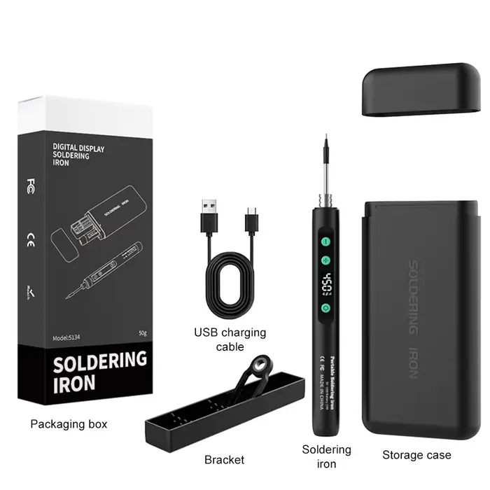Kit de fer à souder électrique numérique Type-C 8-15W, température réglable intelligente, chauffage