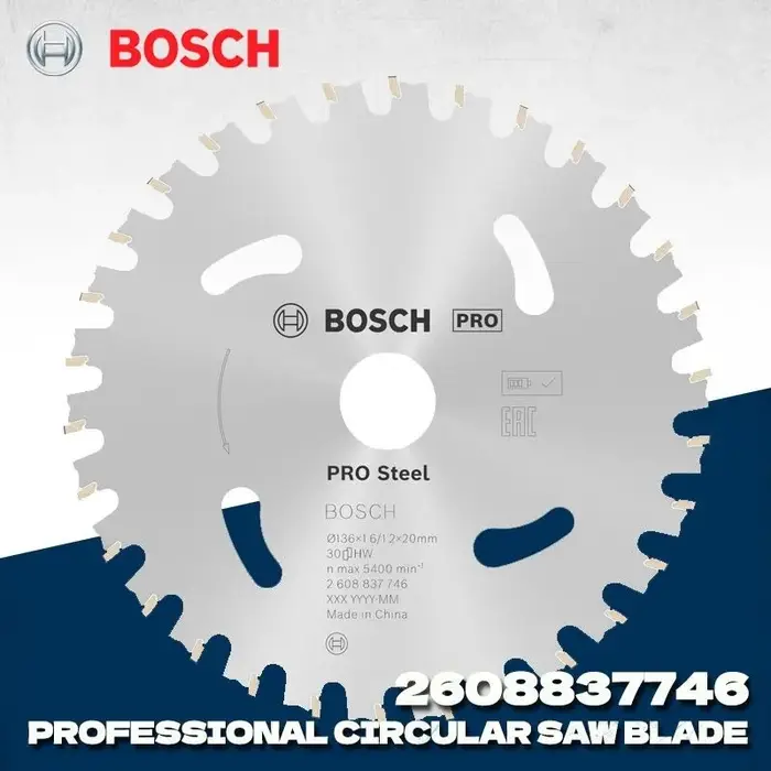 Accessoires pour outils électriques BOSCH 2608837746 – Lame de scie circulaire en acier T30 PRO