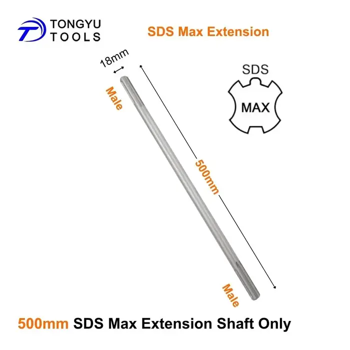 Tige d'extension SDS Max avec adaptateur de coupleur Max-Lock pour marteau perforateur