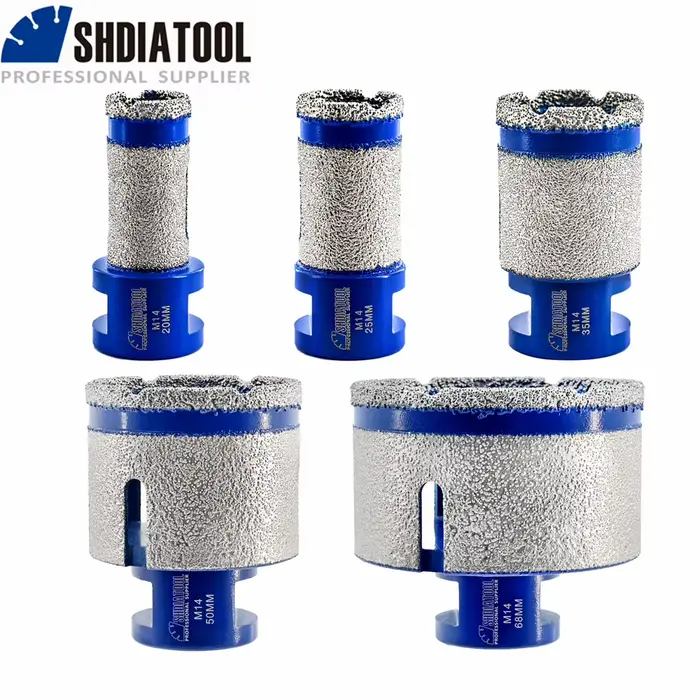 SHDIATOOL 1pc diamant forage doigt fraises 20/25/35/50/68mm façonnage meulage carreaux de céramique granit agrandir trou biseauté scie